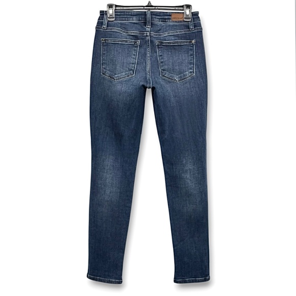 Judy Blue Miles City Cuffed Slim Fit Mid Rise Dark Wash Jeans Size 3/26 - Picture 6 of 12
